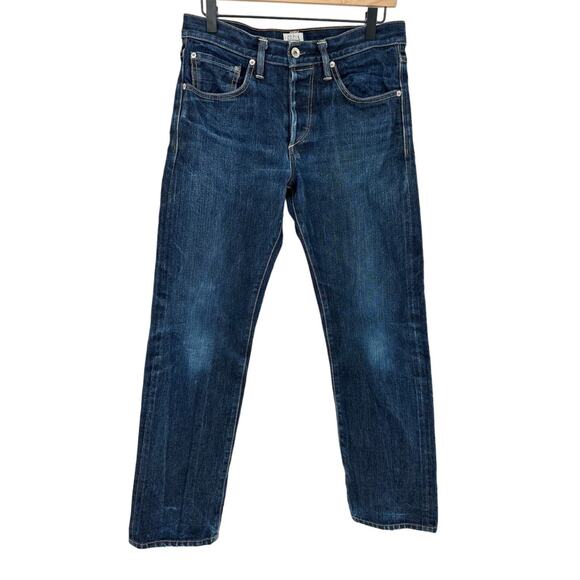 Cop.Copine Denim - Cop.Copine Jean Blue Dark Wash Straight Leg Western Casual Normcore Size 30